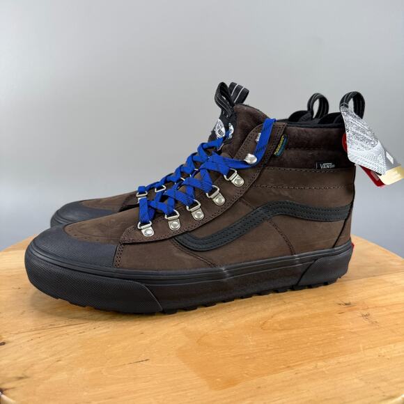 Vans Sk8-Hi DR MTE-2 Men’s Size 9.5 Shoes Brown Iguchi Leather Boots Lace Up NEW - Picture 3 of 9